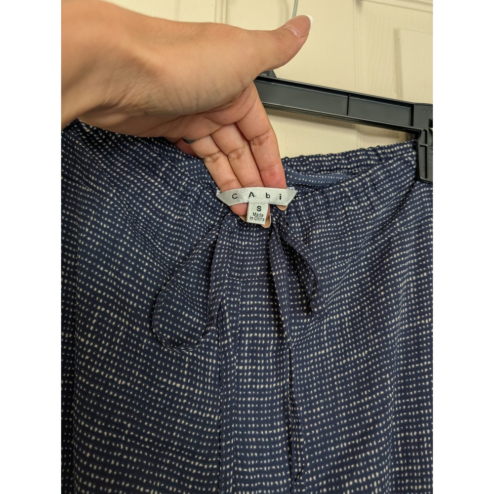 CAbi Blue Patterned Drawstring Track Pants - Picture 4 of 7